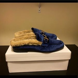 STEVE MADDEN MEN'S DRESS CALVIN BLUE VELVET